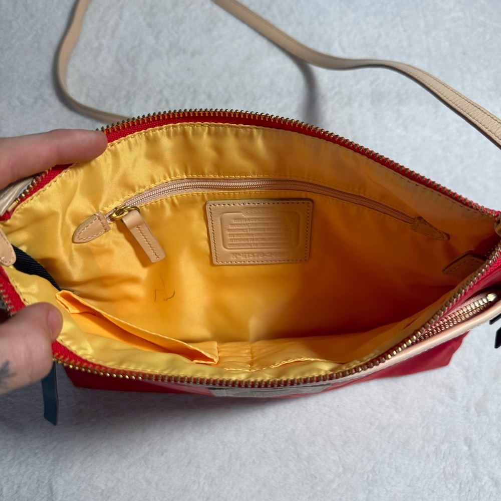 Coach Red Nylon Crossbody Bag - Picture 7 of 12